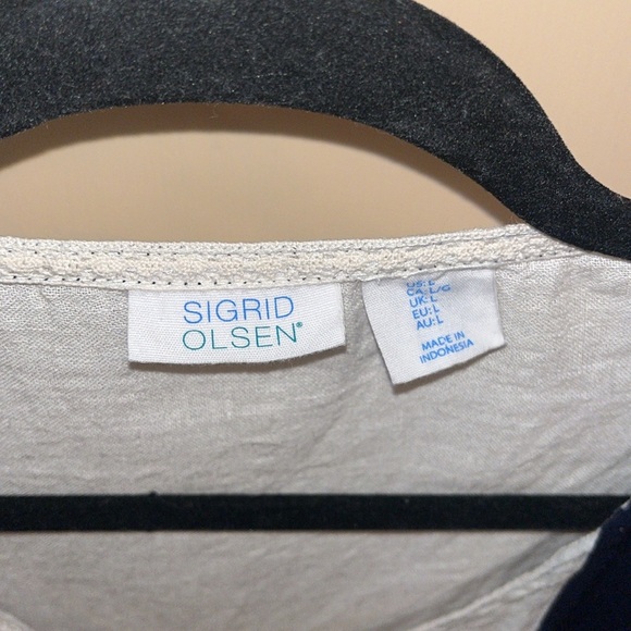 Sigrid Olsen long linen combo kaftan/ cover up size large - Picture 3 of 9